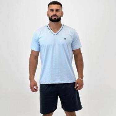 Imagem de Pijama Pzama Básico Manga Curta com Shorts Masculino-Masculino