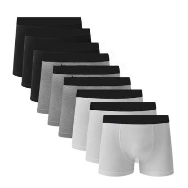 Imagem de Kit 10 Cuecas Box Algodão Varias Cores Masculino Adulto - QLC SPORT