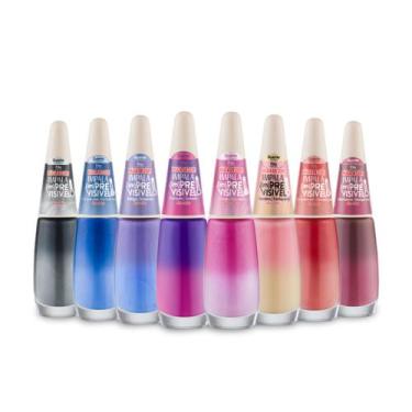 Imagem de Kit 8 Esmalte Impala Imprevisivel Duo Color Muda De Cor