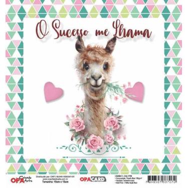 Imagem de Papel Scrapbook Opacard Lhama 2 15x15 2759 Opa