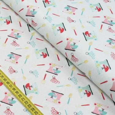 Imagem de Tecido Estampado para Patchwork - Yummy: Batedeiras (0,50x1,40) - Fabr
