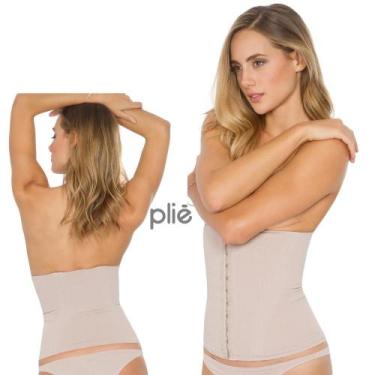 Imagem de Cinta Plié Feminina Modeladora E Redutora Com 8 Barbatanas De Alta Com