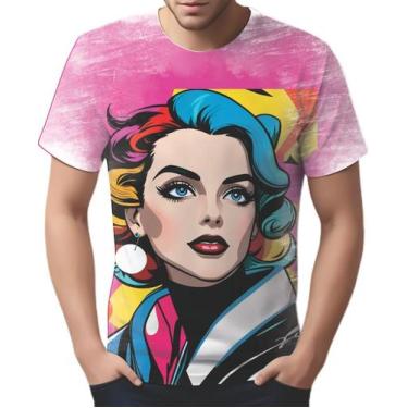 Imagem de Camiseta Camisa Tshirt Pin Up Mu.lher Morena Pop Art Moda 4 - Enjoy Sh