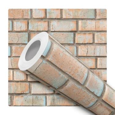 Imagem de Papel De Parede Adesivo Lavável Sala Tijolinho Rustico Demolição - DEL