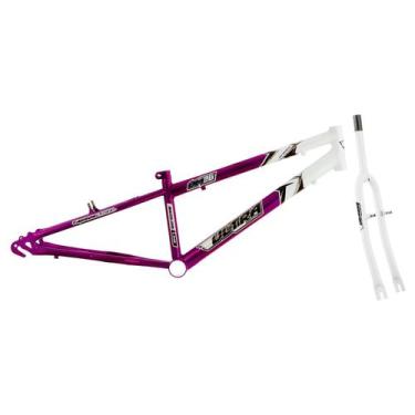 Imagem de Quadro Aro 26 Ultra Bikes em Aço Carbono Bicolor com Garfo Rebaixado, 