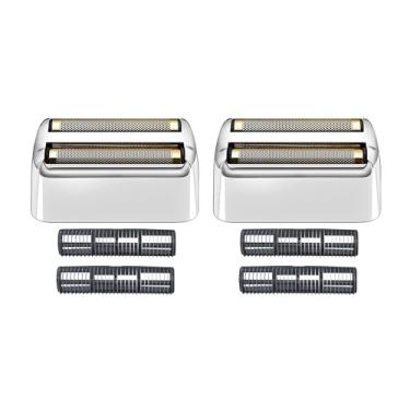Imagem de YAZIYIR Pacote Com 2 Lâminas De Reposição Para Barbeador E Cortadores Compatíveis Com Lâmina De Reposição Para Barbeador Babylisspro Double Fxfs2 Metal (Sliver-2Pcs)