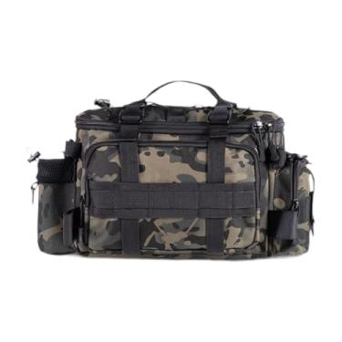 Imagem de Deevoka Bolsa de equipamento de pesca, pochete de pesca, resistente à água, ferramenta de pesca, carretel de pesca, isca, bolsa para caminhadas ao ar livre, Style B