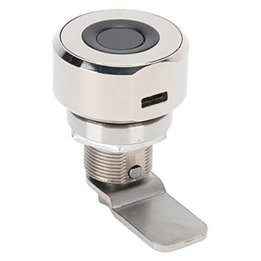 Imagem de Fechadura de Gaveta Com Impressão Digital Com Bateria de Lítio Recarregável de 3,7 V - Fechadura Automática Com Parafuso Giratório CT22F para Cofres Domésticos e Móveis