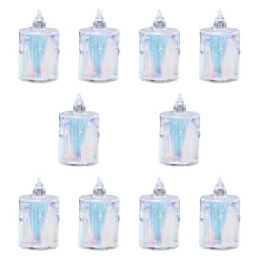 Imagem de IEUDNS Vela led sem, luz de chá, peças centrais da mesa, presente ideal, pilar de led, vela falsa eletrônica para festival, 3.6x6.5cm