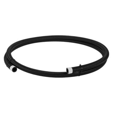Imagem de INFINAUTO Mangueira de linha de combustível 11,12 mm/4/22.9 cm (ID) 214 cm/7ft(L) Mangueira de vácuo mangueira de combustível automotivo CPE borracha, nylon trançado preto AN-8
