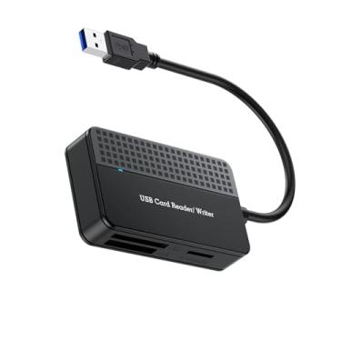 Imagem de Leitor/gravador de cartão com vários compartimentos USB 3.0, Plug & Play, transferência rápida de 5 Gbps, para cartão SD/SDHC/SDXC/MS Pro/Micro SDXC/Duo/CF