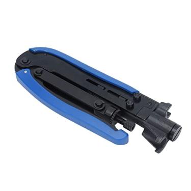 Imagem de Ferramenta de Conector de Cabo, Ferramenta de Compressão Ajustável Alça Confortável, Pequeno, Portátil, Leve, Alicate de Crimpagem de Cabo Coaxial para RG59, Descascadores de Fio