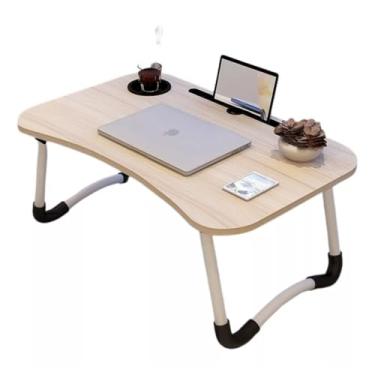 Imagem de Mesa Dobrável Suporte Portátil para Notebook e Tablet (Natural (madeira))
