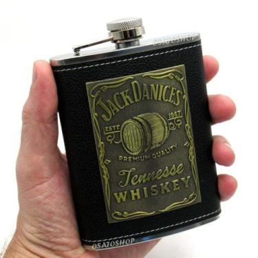 Imagem de Cantil Porta Bebidas Whisky 240ml Revestido Portátil Bolso - OSATO KN