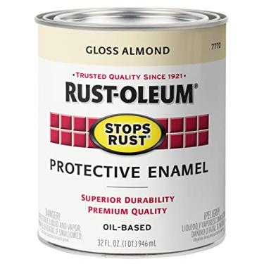 Imagem de Rust-Oleum 7770502 Tinta protetora esmaltada para evitar ferrugem, 85 g, amêndoa brilhante