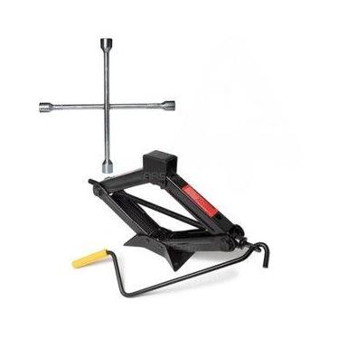 Imagem de kit estepe de carro Macaco sanfona 1.5 Ton Chave de roda estrela 4 boc