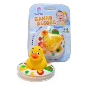 Imagem de Patinho De Borracha Banho Alegre Vila Toy Brinquedo Bebe