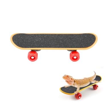 Imagem de Mini skate de tartaruga para animais de estimação pequenos - brinquedo divertido de skate de tartaruga para répteis, dragões barbudos, papagaios e outros animais pequenos - skate fofo e seguro para