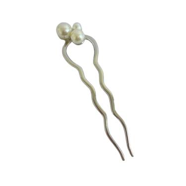 Imagem de Pente Para Coque Fashion Metal Resistente Blogueira (Prata)