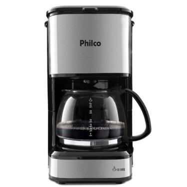 Imagem de Cafeteira Eletrica Philco Faz 32 Xicaras 750W - Inox/Preta 220V