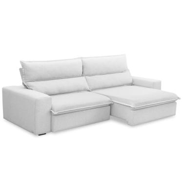 Imagem de Sofá Retrátil Reclinável Para Sala 3 Lugares 250cm Senzi F04 Linho Cinza - Lyam Decor