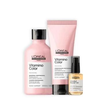 Imagem de Kit Vitamino Color Sh 300ml + Cond 200ml + Óleo 30ml - Loreal Profissi