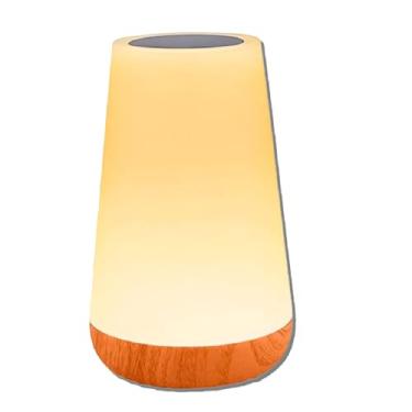 Imagem de Luminária De Mesa Abajur RGB 13 Cores Touch Cromoterapia Regulável Portátil USB Recarregável