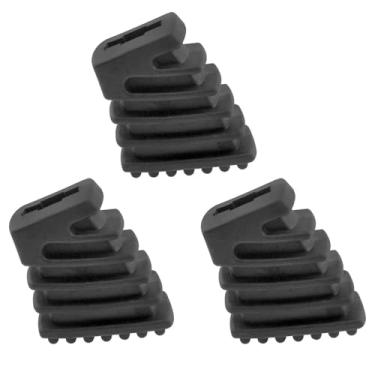Imagem de MTQY 3 peças de borracha preta para suporte de tambor para pés, peça de percussão resistente, clipe de barra em L antiderrapante para suporte grande simples ou duplo leve