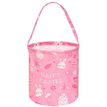 Imagem de MAIZMZ Cesta de Páscoa para crianças, coelhinho, doces, presentes, balde, sacolas vazias, cesta de Páscoa para bebês para meninos e meninas, brinquedos fofos, organizador de armazenamento, caixote e