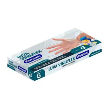 Imagem de Luva Vinilflex Transparente 100 Unidades - Bompack