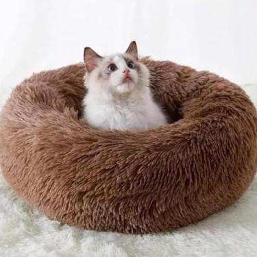 Imagem de CAMINHA DONUT NUVEM PET PELUCIA GG REDONDA CAMA PELUCIADA NINHO CASINHA CASA COLCHONETE Cachorros E Gatos NUVEM FUNDO ANTIDERRAPANTE IMPERMEAVEL QUALIDADE PREMIUM 70CM (CHOCOLATE)