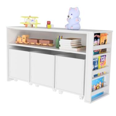 Imagem de Rack Com Baús Infantil E Porta Carrinhos Giuseppina 100% Mdf