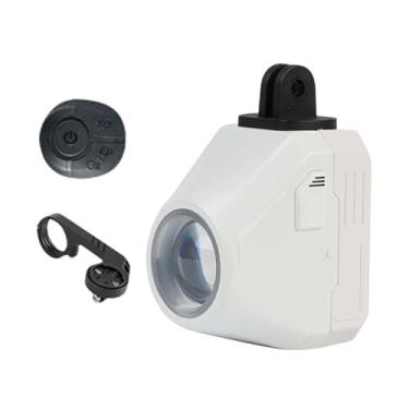 Imagem de menolana Farol de bicicleta de bicicleta com alto/baixo controle remoto de controle compacto de chumbo de bicicleta para passeios noturnos para bicicletas de, Branco