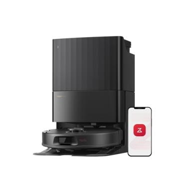 Imagem de roborock Aspirador e esfregão robô Qrevo S5V, esfregão de borda FlexiArm, sucção de 12.000Pa, sistema duplo de emaranhamento zero, prevenção de obstáculos inteligente, elevação de esfregão de 10 mm