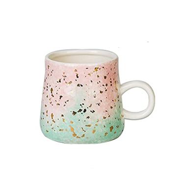 Imagem de Cuiynice -Becher (Lehnwort) Aquarellbecher mit großem Fassungsvermögen, Keramiktassen für Paare, kreative Kaffeetassen, Tassen für das Homeoffice, leicht zu reinigende und zu reparierende Tasse