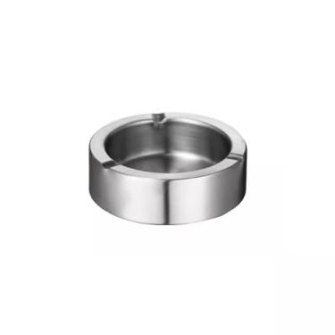 Imagem de Cinzeiro Cinzeiro de charuto cinzeiro interior cinzeiro ao ar livre desktop redondo cinzeiro de aço inoxidável cinzeiro para a casa Cinzeiro de Mesa(Silver White)