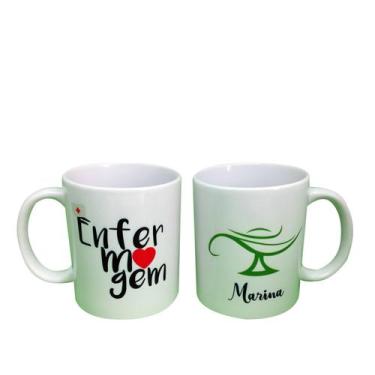 Imagem de Caneca Branca Personalizada Carreira Enfermagem - GMH Prod. Serv. e Re
