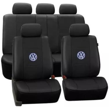 Imagem de Capa Banco Carro Couro Vw Gol G1 G2 G3 G4 G5 G6 G7 (Preto) (Cinza)