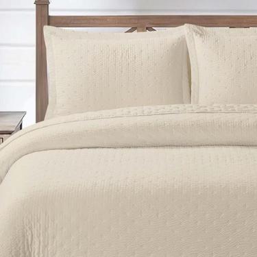 Imagem de Conjunto Casal King Size Melinda 300 Fios Bordado Toque Super Macio - 