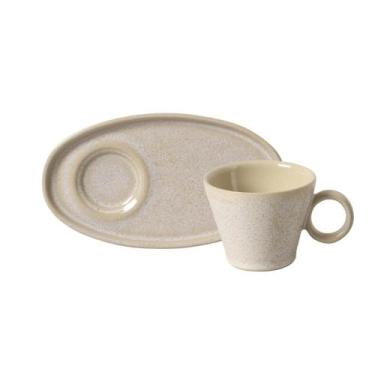 Imagem de Conjunto com 6 Xícaras de Café Neo com Pires Oval Latte 110ml - Porto 