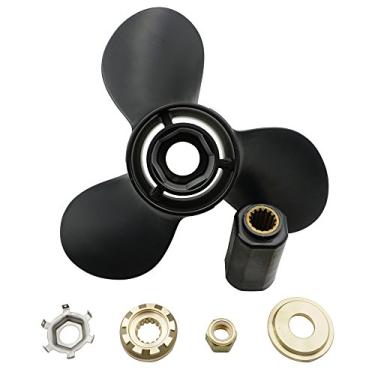 Imagem de Young Marine Hélice externa de alumínio para motores Mercury 15 dentes estriados (40-140HP 13 1/4x17)