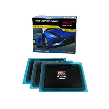 Imagem de PAX 10 peças de patch radial de pneu de 125 x 90 mm, reparo de pneu para perfuração, prevenção de pneu plano, ferramenta de reparo de emergência, adequado para carro, ônibus, caminhão, trator (125 x