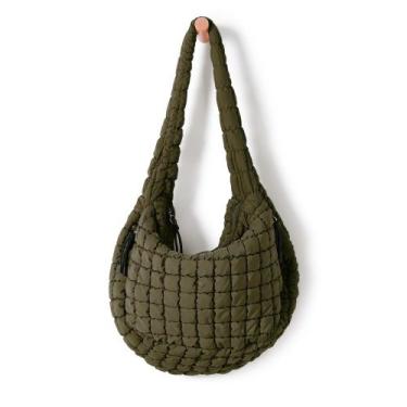 Imagem de Sacola ODODOS acolchoada Carryall para mulheres cor abacate