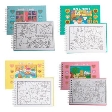 Imagem de Kit Livro Para Colorir Capa Dura Com Canetinhas 120 Cores - Toys 2u, A