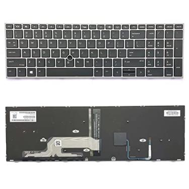 Imagem de BestParts Teclado layout dos EUA com substituição retroiluminada para HP ZBOOK 15 G5, 15 G6, ZBOOK 17 G5, 17 G6 (não serve para Zbook 15U G5 Series) L12765-001 L28407-001 L29635-001