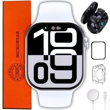 Imagem de Smartwatch Smart W10 Mini Relógio Inteligente 42mm Amoled com Fone Blu
