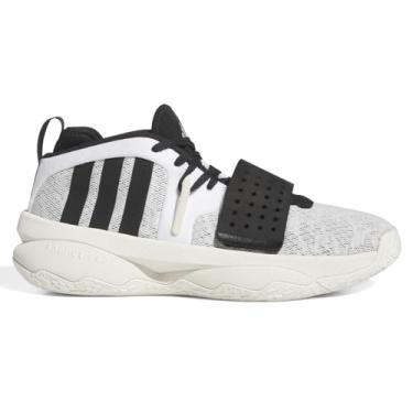 Imagem de adidas Tênis de basquete masculino Dame 8 Extply - Verde, Calçado Branco/Core Black/Off White, 11 Women/10 Men