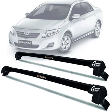 Imagem de Rack Teto Aluminio Prime Toyota Corolla 08 a 14 Preto PR148