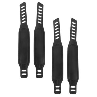 Imagem de TOYANDONA 2 Pares de Correias de Pedal de Bicicleta, Correias de Pedal Ajustáveis, Pedais de Exercício, Faixas de Fixação Bicicletas, Preto, Plástico