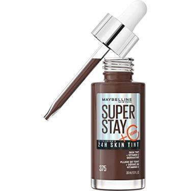 Imagem de MAYBELLINE Super Stay Up To 24Hr Skin Tint, Base Radiant De Cobertura Leve A Média, Maquiagem Com Infusão Vitamina C, 375, 1 Unidade